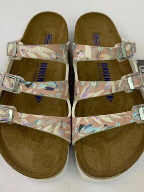 Birkenstock Florida Fresh Fades Crystal Rose Birko Flor Soft Footbed Narrow